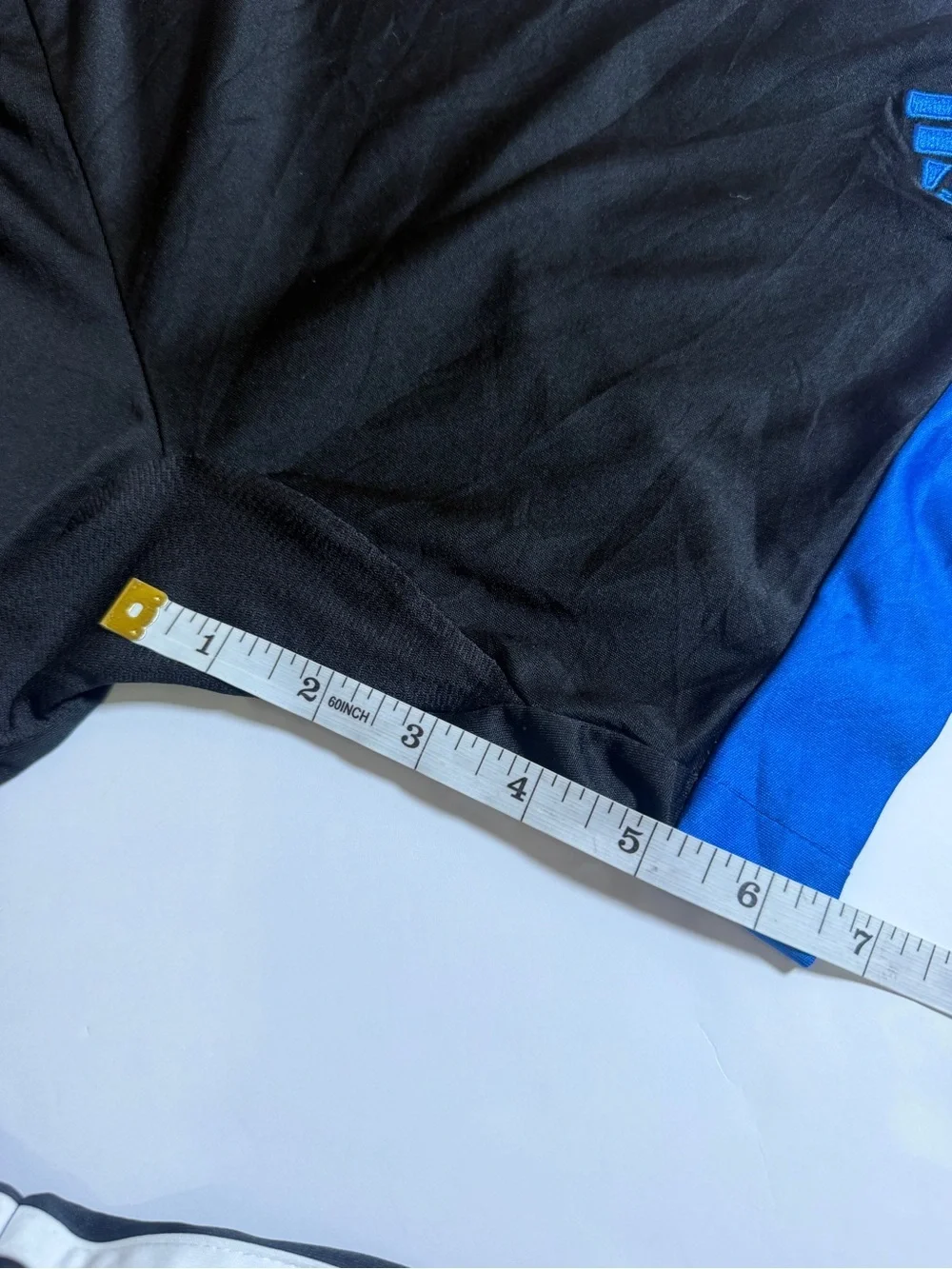 adidas Men’s Black Athletic Shorts with Blue and White Trim - 2-Pack